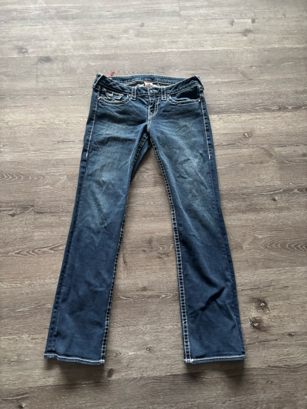 True Religion Dark Blue Straight-Leg Women's Jeans